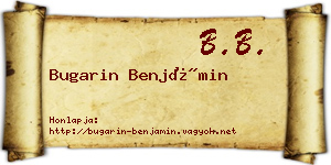 Bugarin Benjámin névjegykártya